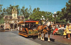 Disneyland,01110404, Main Street, and Street Car Magic Kingdom, Old Postcard