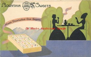 Advertising Linen Postcard, Mountain Sweets, Tea Sugars, Silhouette, Berea KY