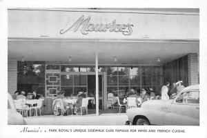 MAURICE'S Sidewalk Cafe Park Royal, West Vancouver, BC 1950s Vintage Postcard