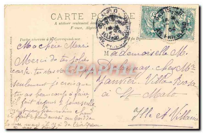 Old Postcard Paris Champs Elysees