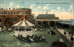 Norfolk Virginia VA Summer Resort Birdseye View 1900s-10s Postcard