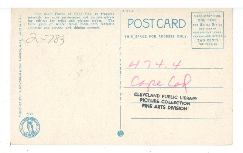 MA - Cape Cod. Sand Dunes