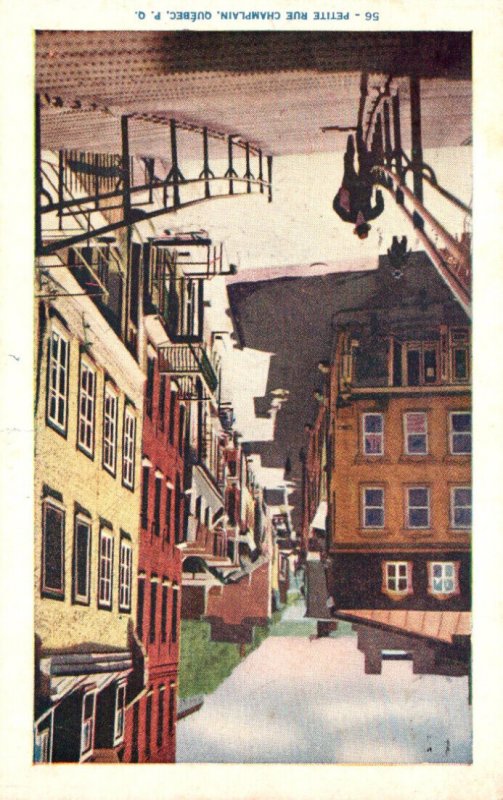 Canada Quebec Petite Rue Champlain 1953