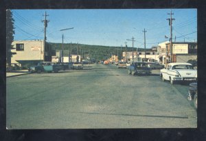 GRAND COULEE WASHINGTON DOWNTOWN STREET SCENE OLD CARS VINTAGE POSTCARD