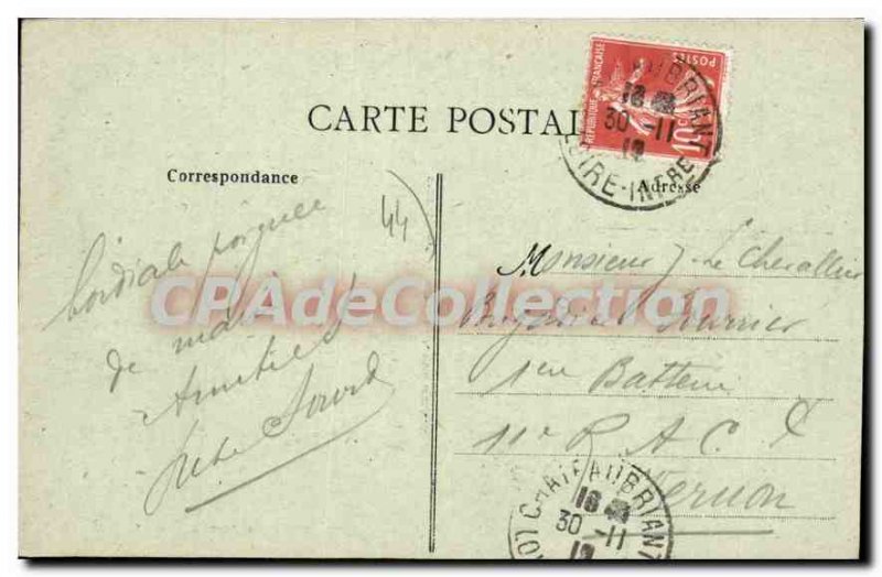 Old Postcard Chateaubriant Loire Inf Panoramic view