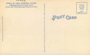 Ponce De Leon Shopping St Augustine Florida Postcard 1940s Tichnor 21-3485