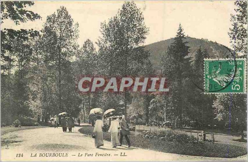 Old Postcard La Bourboule Fenestre Park