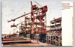 Superior Wisconsin~Great Coal Docks & Loading Cranes~VO Hammon Pub~1909