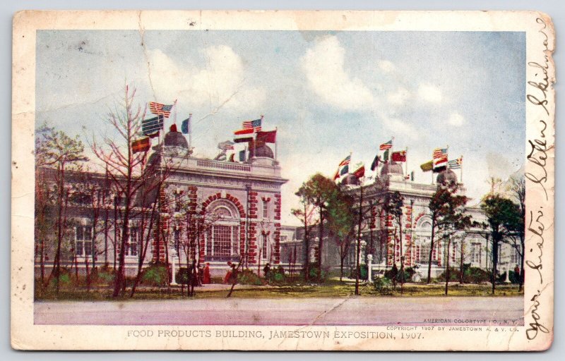 1907 Food Products Building Jamestown Exposition 1907 Posted Postcard