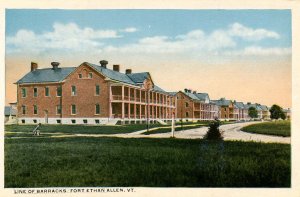 VT - Fort Ethan Allen. Line of Barracks