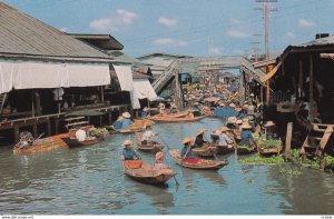 THAILAND, 1950-1960s; The Floating Market, Damnoen Sudak