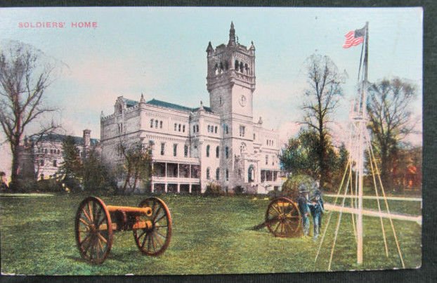 SOLDIERS HOME ~ United States Army Veterans, Scott Building Vintage Postcard