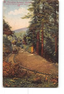 Tamalpais Railway California CA Postcard 1907-1915 Gravity Car on Steepest Grade