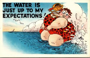 Humour Fat Woman The water Is Just Up To Me Expectations