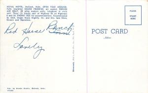 McCOOK, NE Nesbraska   ROYAL MOTEL  c1950s Car  Roadside  Postcard