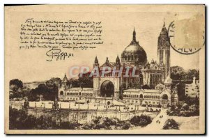 Old Postcard Basilica of Lisieux General view of the project