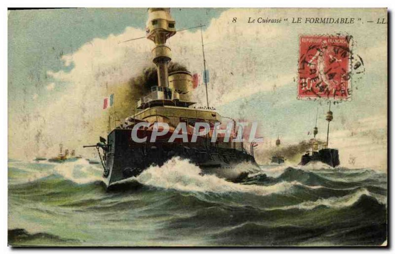 Postcard Old Boat Breastplate Formidable