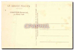 Old Postcard Chartres The North Portal