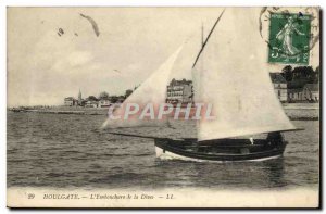 Old Postcard Houlgate L & # 39Embouchure Dives Boat