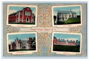 c1920 Multiview of Hobart College Geneva New York NY Unposted Antique Postcard