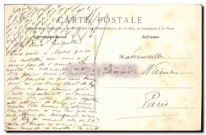 Old Postcard Nevers Ducal Palace and Place de la Republique