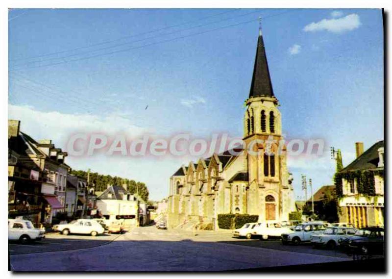 Modern Postcard La Suze Sarthe third city of France Church Square