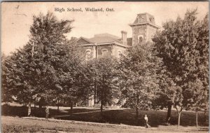 High School Welland Ontario ON Canada Postcard JE21
