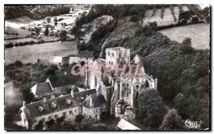 Modern Postcard Hambye Manche General view of the Abbey and view of the valle...