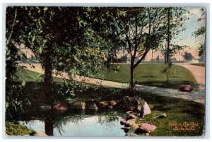 c1910 Scene in City Park La Salle Illinois IL Antique Unposted Postcard