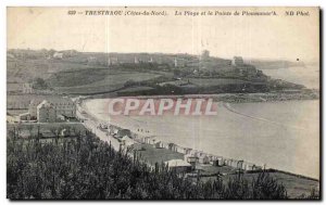 Old Postcard The Beach Trestraou and advanced ploumanac'h