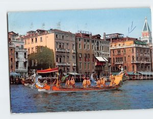 Postcard Grand Canal Regatta Venice Italy