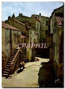 Postcard Modern Colors And Light From France Corsica Calvi Old houses in the ...