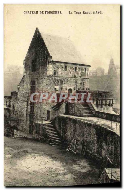 Old Postcard Fougeres Chateau La Tour Raoul