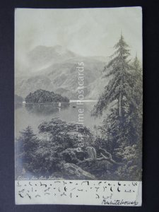 Scotland LOCH KATRINE Ellen Isle shows Eagle in Tree c1902 UB Raphael Tuck 5080