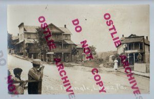 Lopez PENNSYLVANIA RPPC c1910 MAIN STREET #1 nr Wilkes-Barre Scranton Towanda PA