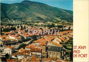 Modern Postcard St Jean Pied de Port (Pyr Atl) Aerial view Generale