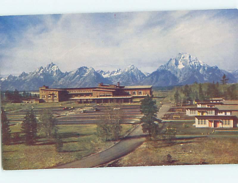 Unused Pre-1980 LODGE SCENE Jackson Hole Wyoming WY J6987