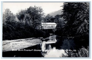 Bear Camp River And Covered Bridge Ossipee New Hampshire NH RPPC Photo Postcard 