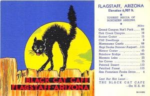 Flagstaff AZ Black Cat Cafe on U. S. 66 Curt Teich Postcard