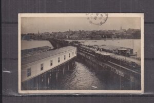 RYDE, FROM THE PIER, 1909 real photo ppc., 1d. Ryde to Australia.