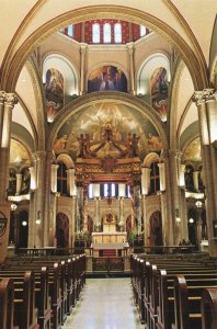 Vintage Postcard St Francis of Assisi Church Majestic Eucharistic Springfield IL 