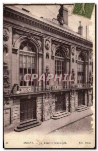 Old Postcard Amiens Municipal Theater