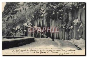 Old Postcard Route Bourg d'oisans has Grave landscape in winter