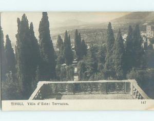 old rppc VILLA D'ESTE TERRAZZA Tivoli Italy HM2032