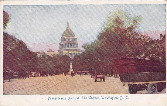 Pennsylvania Avenue & The Capitol Washington DC 1906