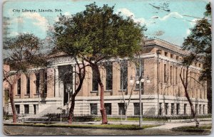 1924 City Library Lincoln Nebraska NB Building Street Views Posted Postcard