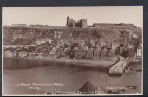 Yorkshire Postcard - RP of St Mary's Church and Abbey, Whitby   RS7899