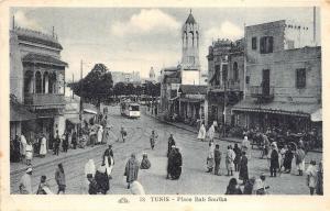 B91931 tunis tunisia tramway place bab souika types folklore   africa