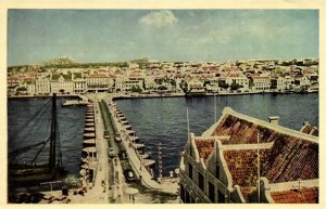 curacao, N.A., WILLEMSTAD, Pontoon Bridge (1950s) Curiosa Postcard (2)