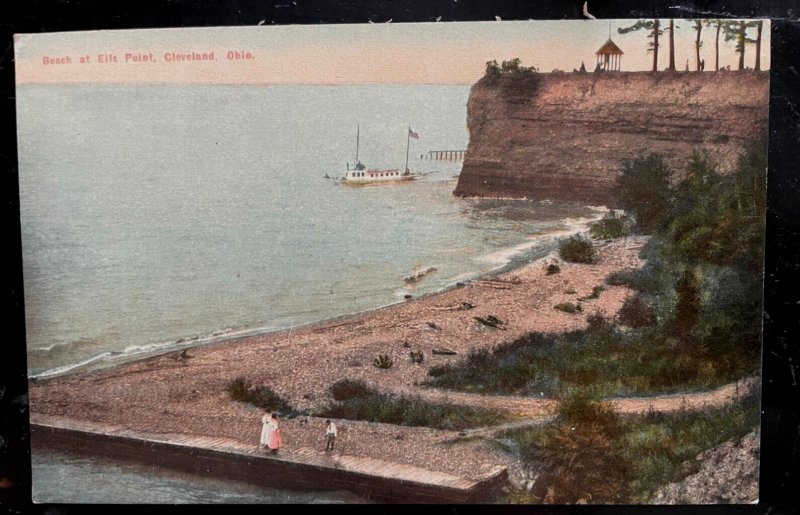 Vintage Postcard 1907-1915 Beach at Ells Point, Cleveland, Ohio (OH)